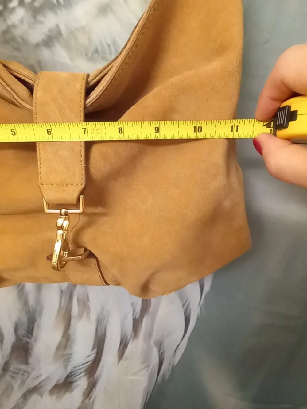 India Hicks Genuine Suede Hobo Bag